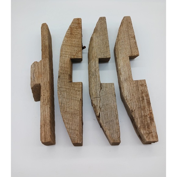 Antique Reclaimed Oak Handmade Barn Door Wooden Hardware Latch Closure Rustic - Picture 5 of 16